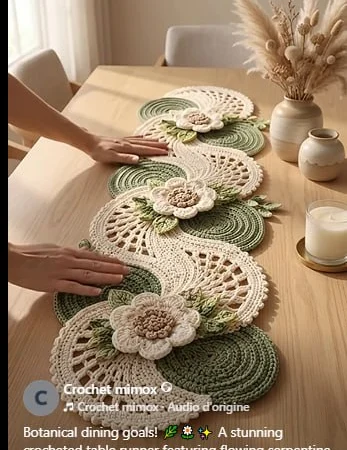 Botanical Serpent Table Runner — Free Crochet Pattern