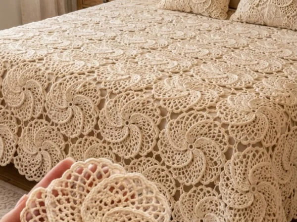 Heirloom Flower Lace Bedspread — Free Crochet Pattern