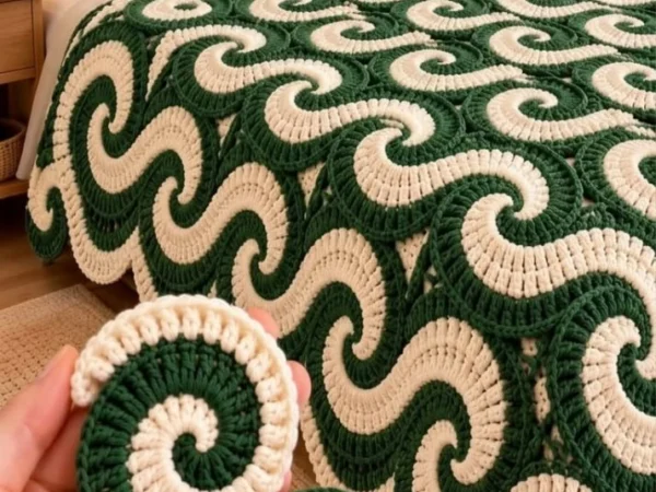 Forest Spiral Bedspread — Free Crochet Pattern
