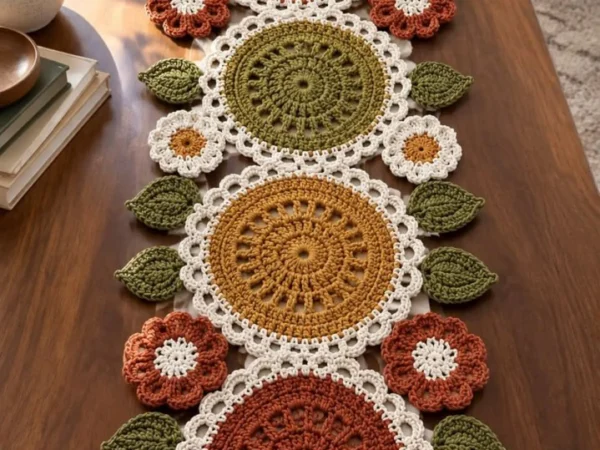 Autumn Mandala Table Runner — Free Crochet Pattern